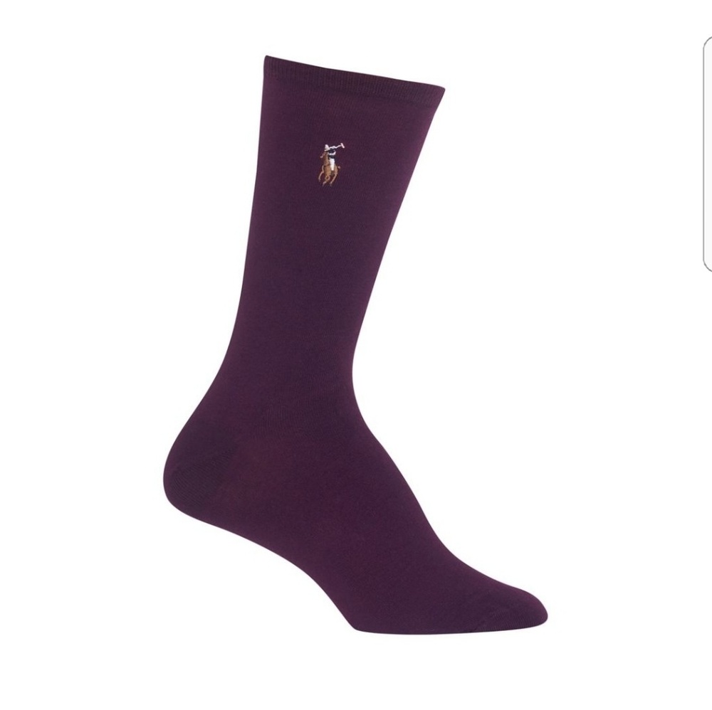 Ralph Lauren Solid Cotton Blend Socks